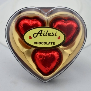 24g Heart shape vegan valentine's day chocolate package in heart box