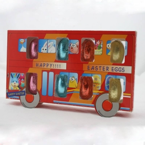 72g solid twin bus chocolate easter eggs